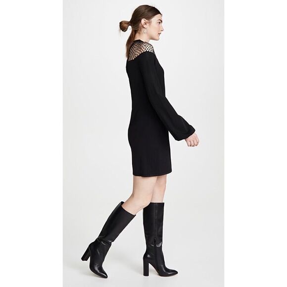 Joos Tricot Swarovski Fish Net Body Con Dress Black Size Extra Small - Picture 4 of 12